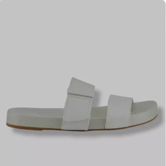 Eileen Fisher Folk 2 Leather & Shearling Slide Sandal New Size 8 - Picture 2 of 7